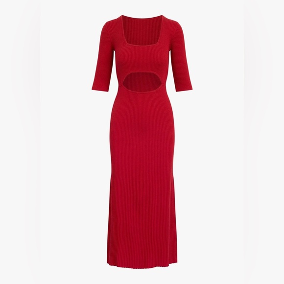 NWOT Favorite Daughter ‘The Crush Cutout Dress’ In Cherry Red Size Medium - Picture 6 of 14